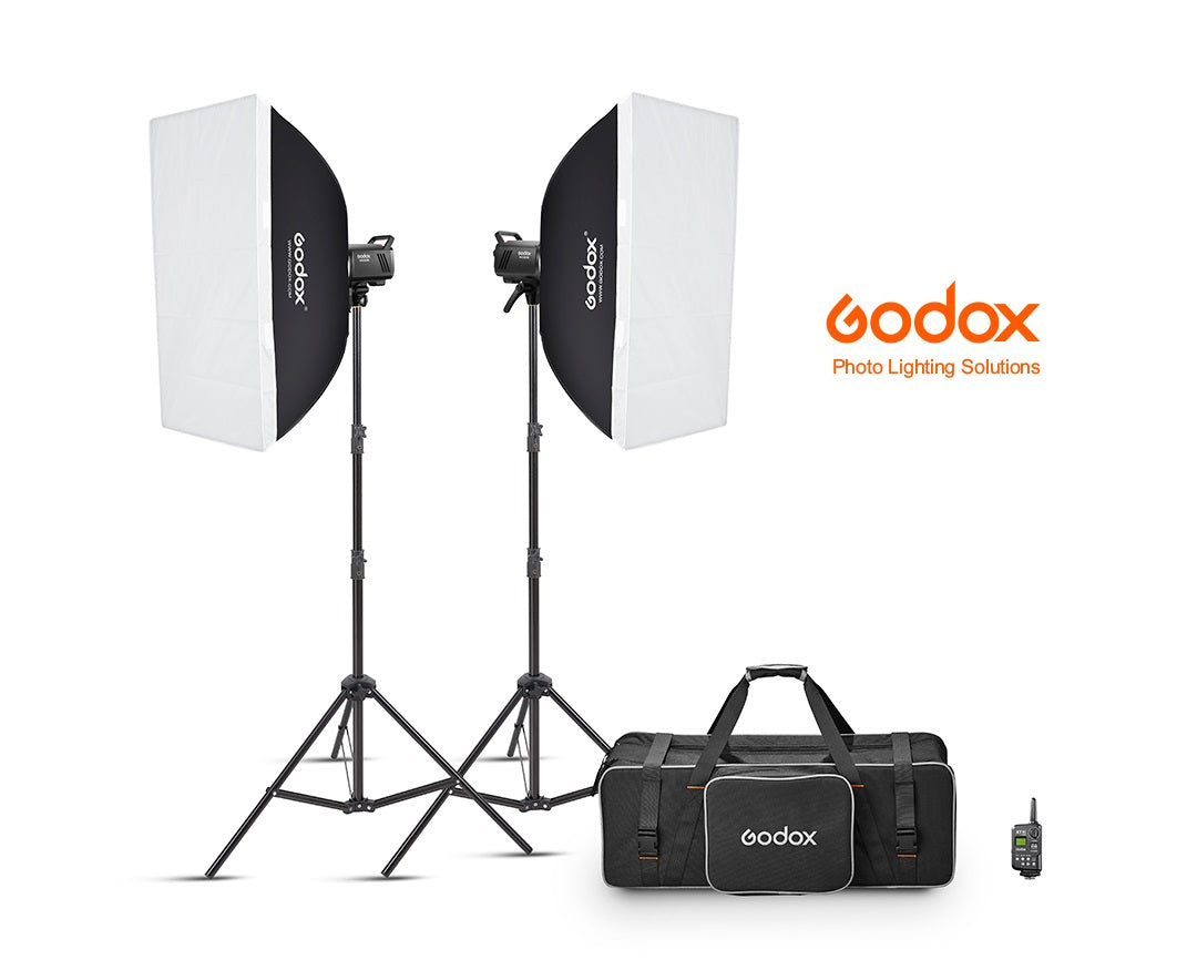 Kit 2 flashes Godox MS300-V con transmisor y maleta