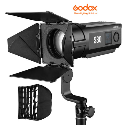 Foco Led S30 con viseras SA-08 y Softbox SA-30