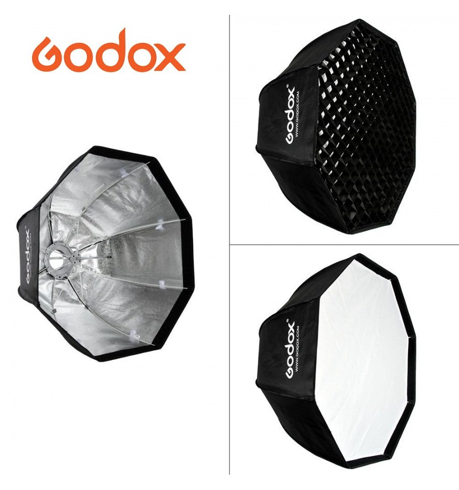 Softbox rápida Godox Easy-Up Octa 95cm con Grid montura Bowens