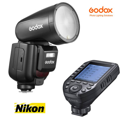 Kit Flash Godox V1Pro y transmisor XProII para Nikon