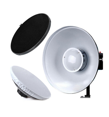 Beauty Dish Godox 55cm blanco con panal y difusor para Bowens